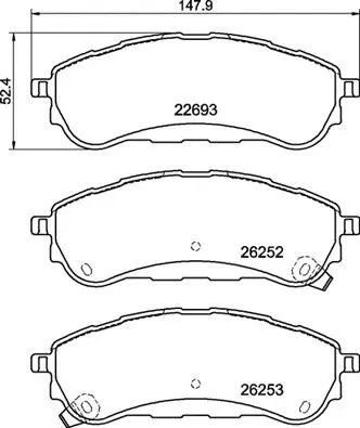 Diskinių stabdžių trinkelių rinkinys BREMBO P 24 235