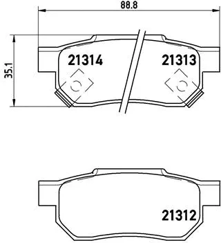 Diskinių stabdžių trinkelių rinkinys BREMBO P 28 017