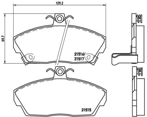 Diskinių stabdžių trinkelių rinkinys BREMBO P 28 020