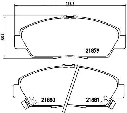 Diskinių stabdžių trinkelių rinkinys BREMBO P 28 021