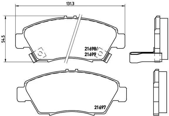 Diskinių stabdžių trinkelių rinkinys BREMBO P 28 024