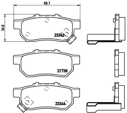 Diskinių stabdžių trinkelių rinkinys BREMBO P 28 025