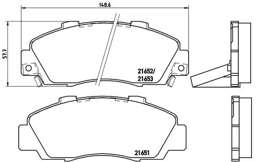 Diskinių stabdžių trinkelių rinkinys BREMBO P 28 026