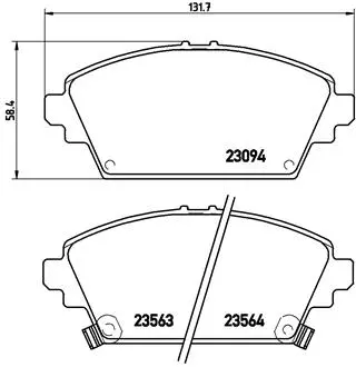 Diskinių stabdžių trinkelių rinkinys BREMBO P 28 029