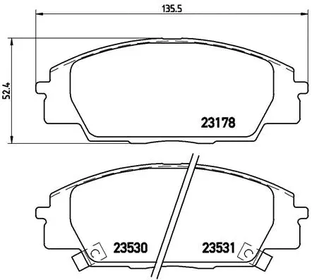 Diskinių stabdžių trinkelių rinkinys BREMBO P 28 032