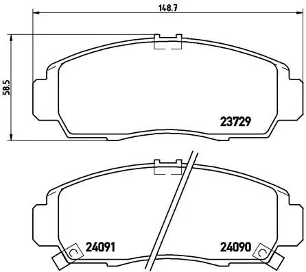 Diskinių stabdžių trinkelių rinkinys BREMBO P 28 034X