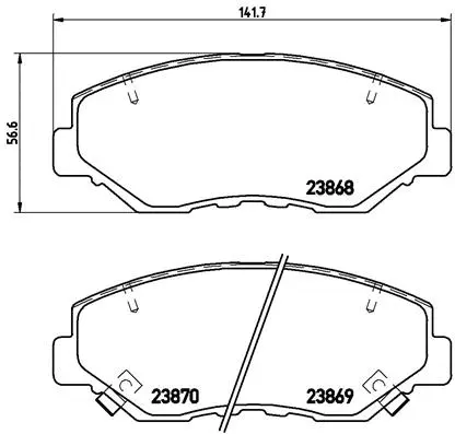 Diskinių stabdžių trinkelių rinkinys BREMBO P 28 035X