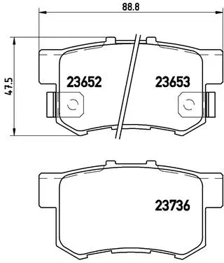 Diskinių stabdžių trinkelių rinkinys BREMBO P 28 039