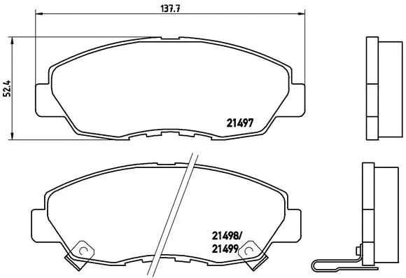 Diskinių stabdžių trinkelių rinkinys BREMBO P 28 042