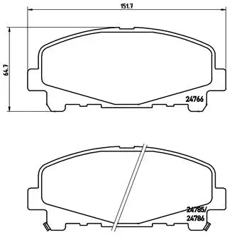 Diskinių stabdžių trinkelių rinkinys BREMBO P 28 043X