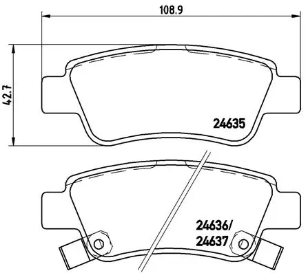 Diskinių stabdžių trinkelių rinkinys BREMBO P 28 046