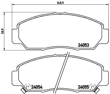 Diskinių stabdžių trinkelių rinkinys BREMBO P 28 047