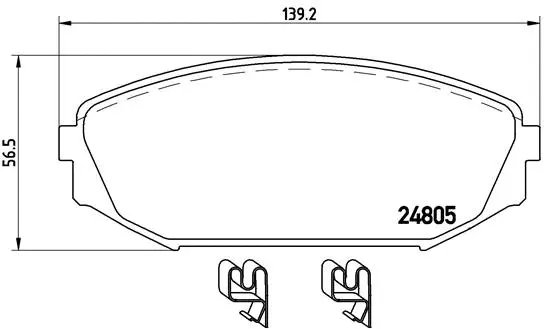 Diskinių stabdžių trinkelių rinkinys BREMBO P 28 049