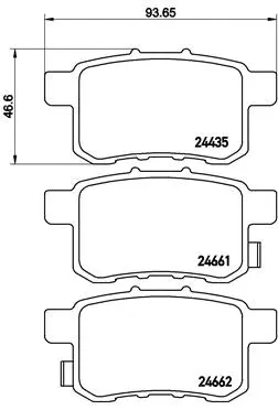 Diskinių stabdžių trinkelių rinkinys BREMBO P 28 072X