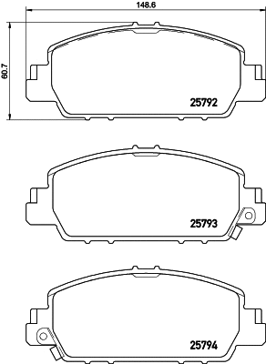 Diskinių stabdžių trinkelių rinkinys BREMBO P 28 077