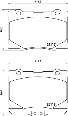 Diskinių stabdžių trinkelių rinkinys BREMBO P 28 079