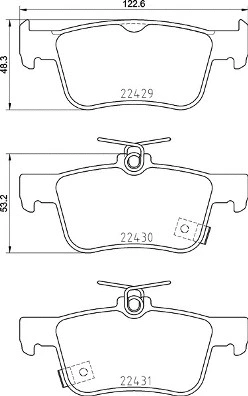 Diskinių stabdžių trinkelių rinkinys BREMBO P 28 089