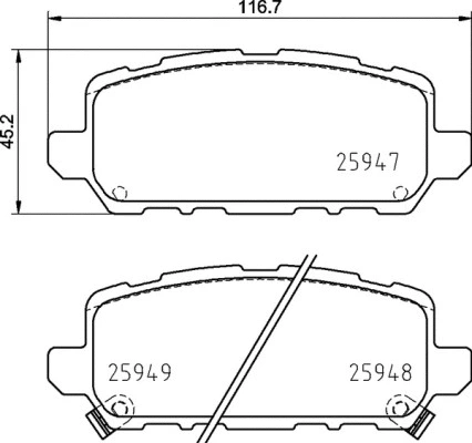 Diskinių stabdžių trinkelių rinkinys BREMBO P 28 090