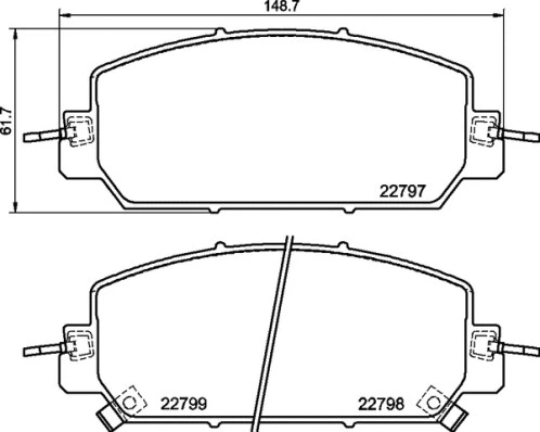 Diskinių stabdžių trinkelių rinkinys BREMBO P 28 098