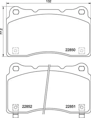 Diskinių stabdžių trinkelių rinkinys BREMBO P 28 099