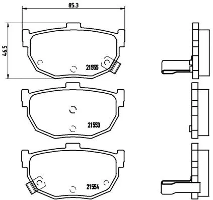Diskinių stabdžių trinkelių rinkinys BREMBO P 30 003