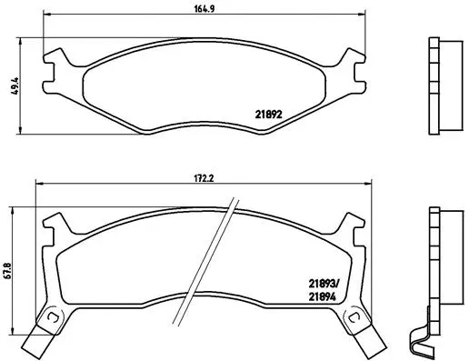 Diskinių stabdžių trinkelių rinkinys BREMBO P 30 006