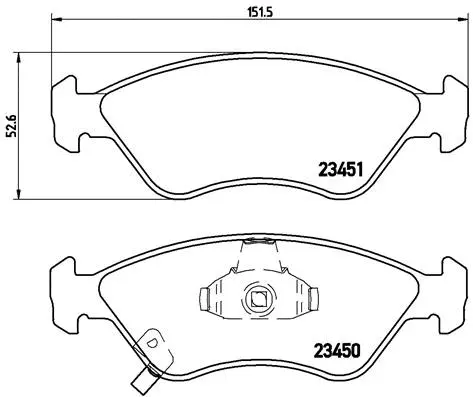 Diskinių stabdžių trinkelių rinkinys BREMBO P 30 007