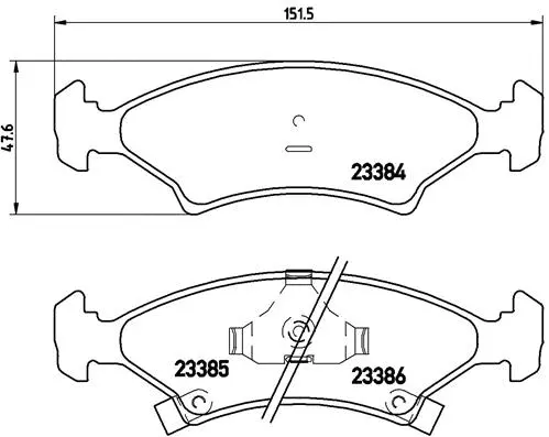 Diskinių stabdžių trinkelių rinkinys BREMBO P 30 009