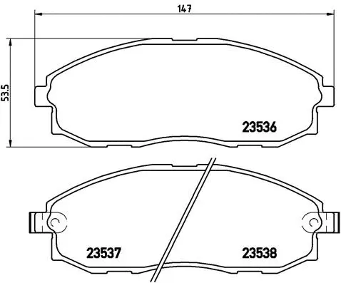Diskinių stabdžių trinkelių rinkinys BREMBO P 30 010
