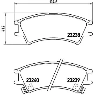 Diskinių stabdžių trinkelių rinkinys BREMBO P 30 011