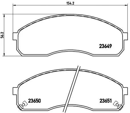 Diskinių stabdžių trinkelių rinkinys BREMBO P 30 012