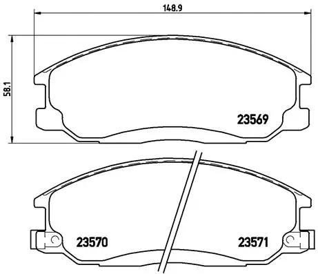 Diskinių stabdžių trinkelių rinkinys BREMBO P 30 013