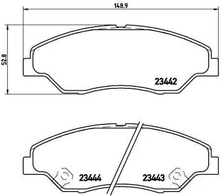 Diskinių stabdžių trinkelių rinkinys BREMBO P 30 015