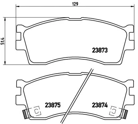 Diskinių stabdžių trinkelių rinkinys BREMBO P 30 016
