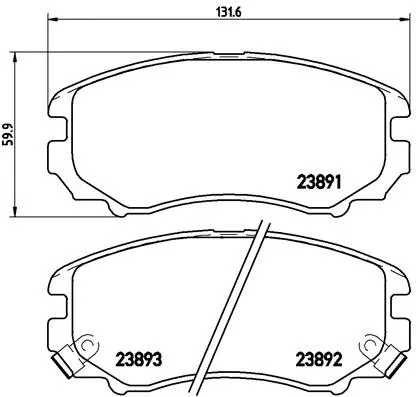 Diskinių stabdžių trinkelių rinkinys BREMBO P 30 018X