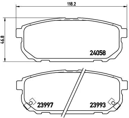 Diskinių stabdžių trinkelių rinkinys BREMBO P 30 023