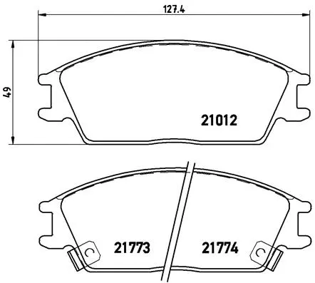 Diskinių stabdžių trinkelių rinkinys BREMBO P 30 024