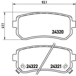Diskinių stabdžių trinkelių rinkinys BREMBO P 30 025