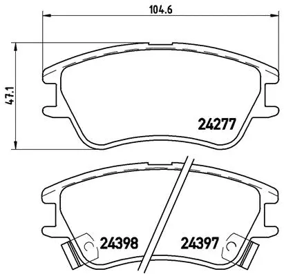 Diskinių stabdžių trinkelių rinkinys BREMBO P 30 027