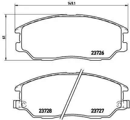 Diskinių stabdžių trinkelių rinkinys BREMBO P 30 028