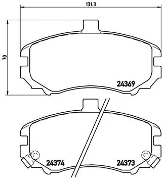 Diskinių stabdžių trinkelių rinkinys BREMBO P 30 029