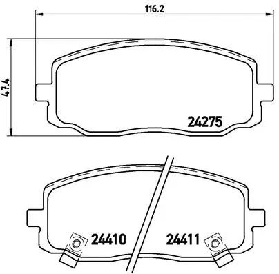Diskinių stabdžių trinkelių rinkinys BREMBO P 30 032