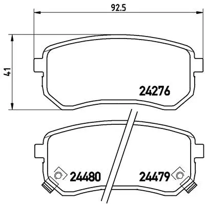 Diskinių stabdžių trinkelių rinkinys BREMBO P 30 033