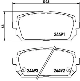 Diskinių stabdžių trinkelių rinkinys BREMBO P 30 040