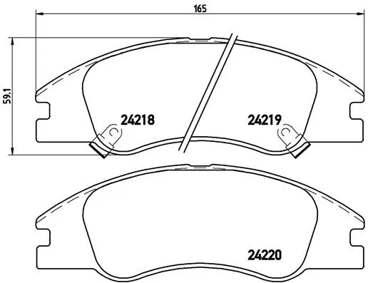 Diskinių stabdžių trinkelių rinkinys BREMBO P 30 042