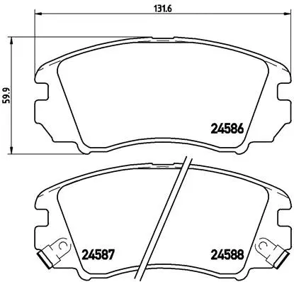 Diskinių stabdžių trinkelių rinkinys BREMBO P 30 043