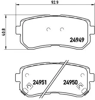 Diskinių stabdžių trinkelių rinkinys BREMBO P 30 046