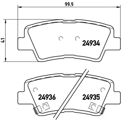 Diskinių stabdžių trinkelių rinkinys BREMBO P 30 047