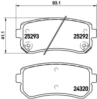 Diskinių stabdžių trinkelių rinkinys BREMBO P 30 051X