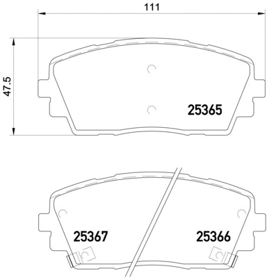 Diskinių stabdžių trinkelių rinkinys BREMBO P 30 053